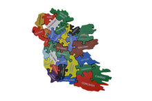 Wooden Counties Of Ireland Jigsaw Puzzle Chunky Pieces - ABC School Supplies