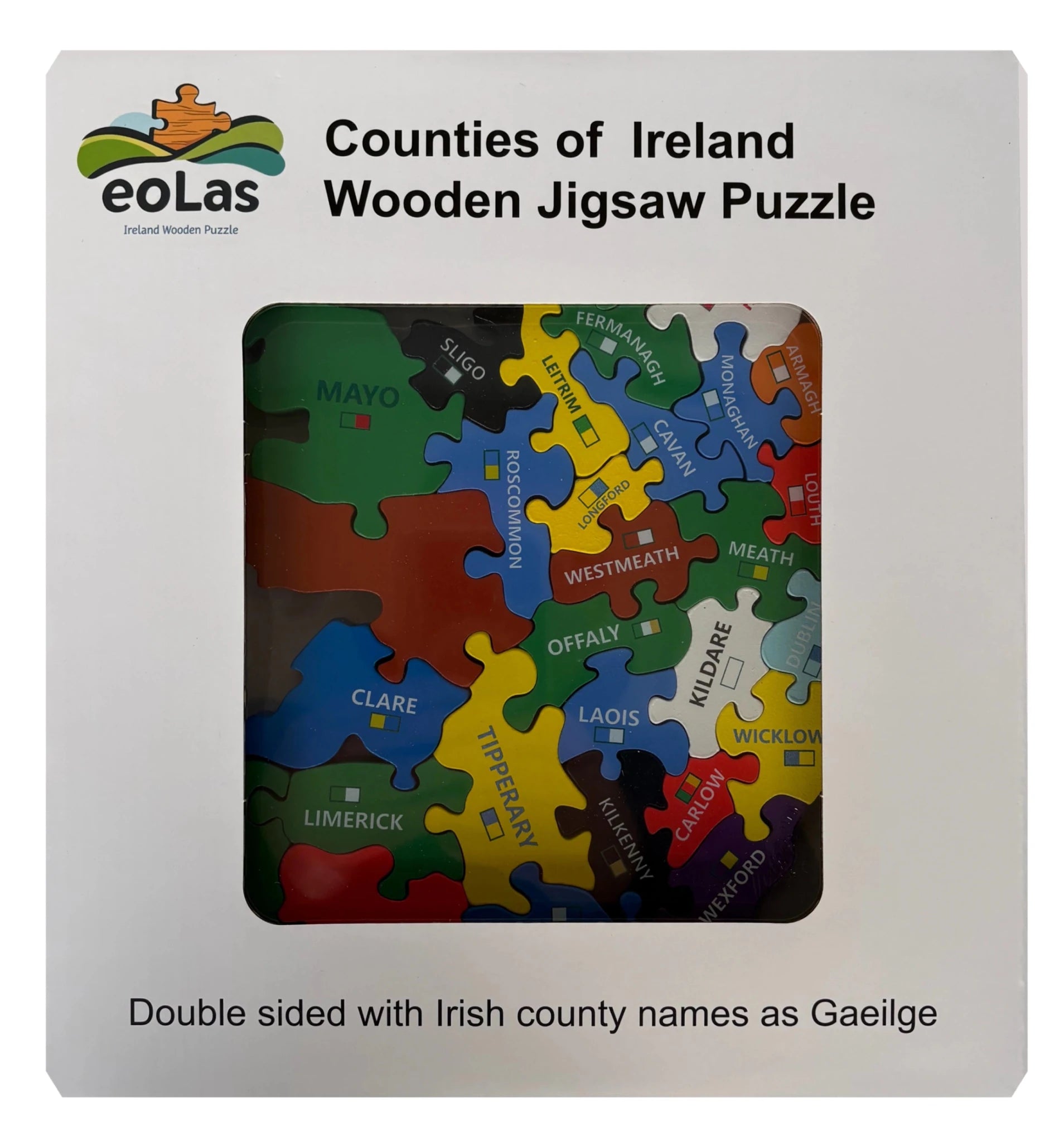 Wooden Counties Of Ireland Jigsaw Puzzle Chunky Pieces - ABC School Supplies
