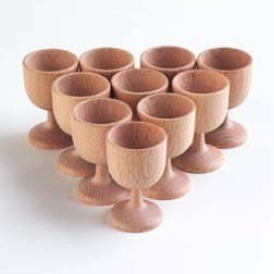 **Wooden Egg Cups - Pack Of 10 - ABC School Supplies