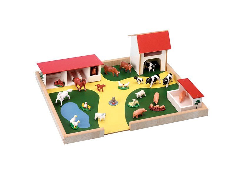 Wooden Farm & Farm Animals Set - ABC School Supplies