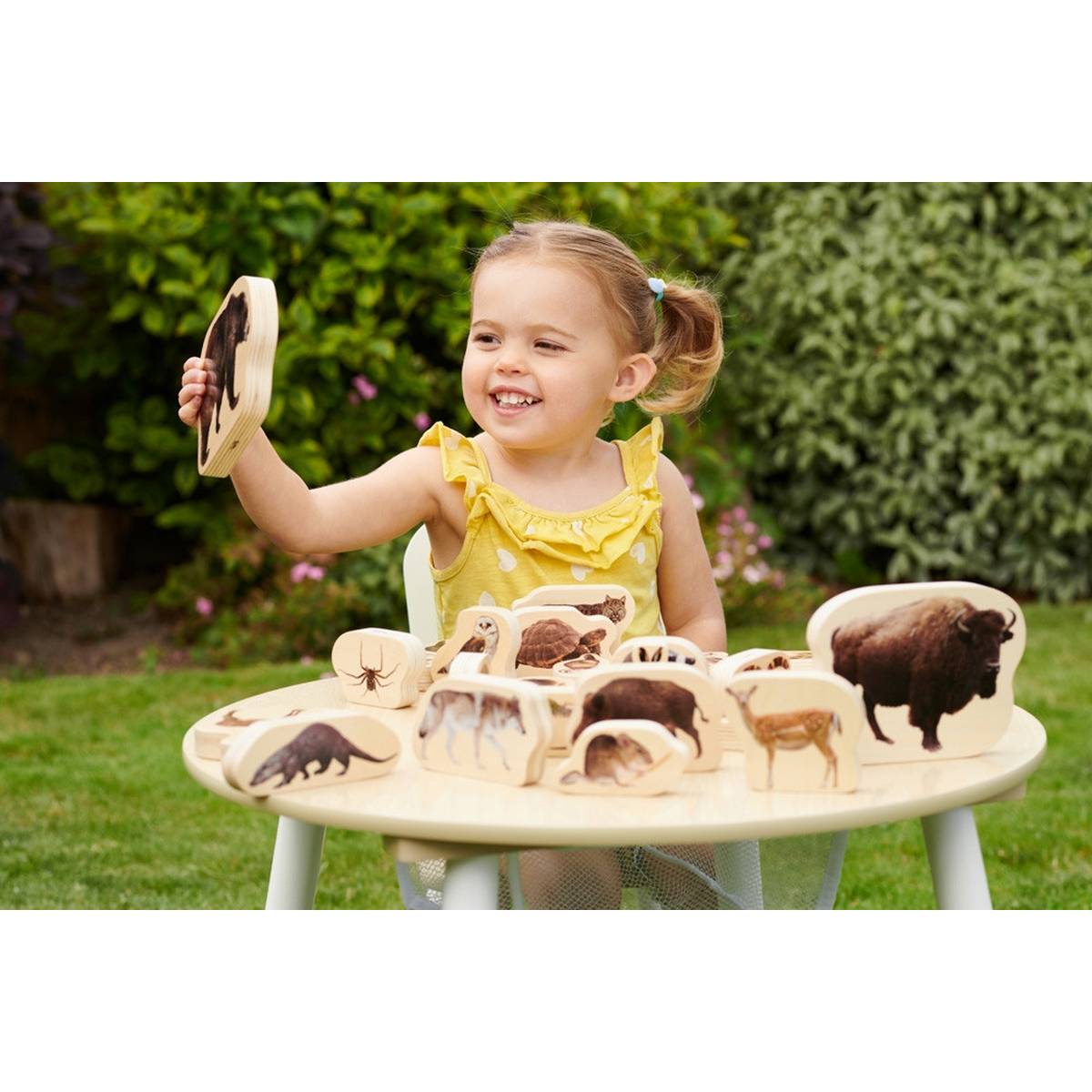 **Wooden Forest Animal Blocks Pack Of 30 - ABC School Supplies