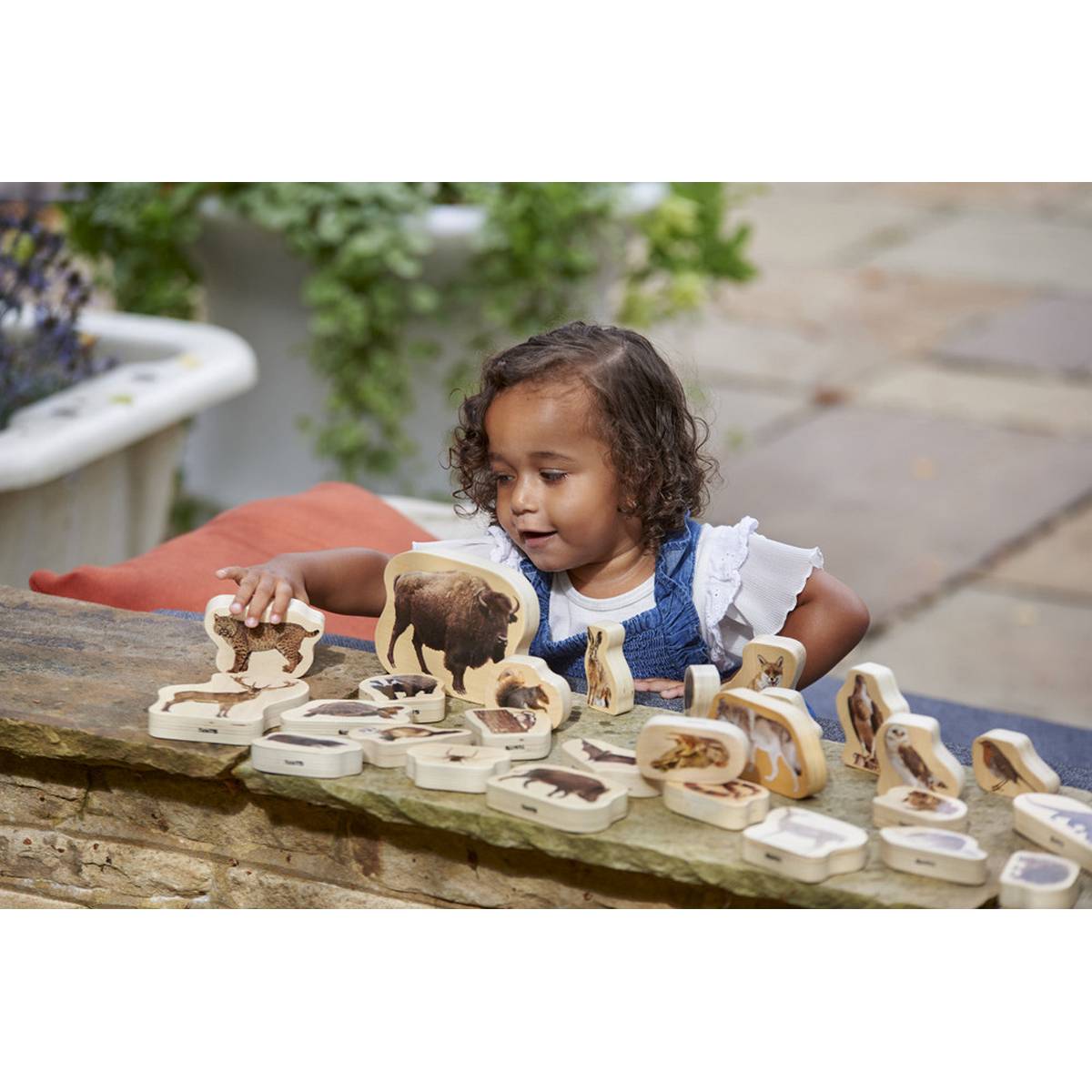 **Wooden Forest Animal Blocks Pack Of 30 - ABC School Supplies