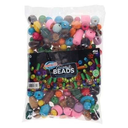 Wooden Lacing Beads (Large) Pack 454g - ABC School Supplies