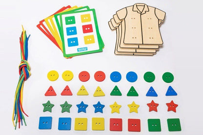 Wooden Lacing Clothes - ABC School Supplies