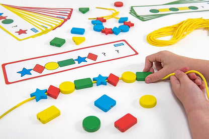 Wooden Lacing Shape Beads - ABC School Supplies