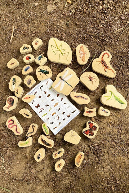 **Wooden Minibeast Blocks - Pk33 - ABC School Supplies