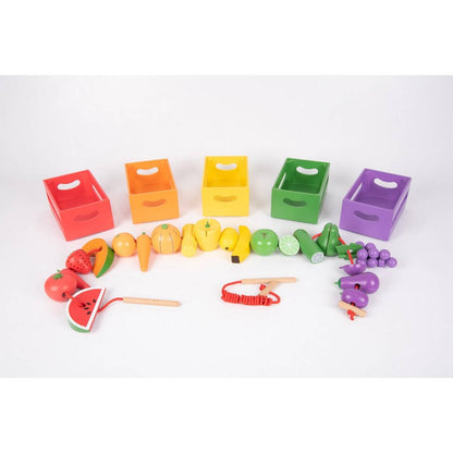 Wooden Sorting Fruit & Vegetable Crates - ABC School Supplies