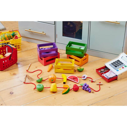 Wooden Sorting Fruit & Vegetable Crates - ABC School Supplies