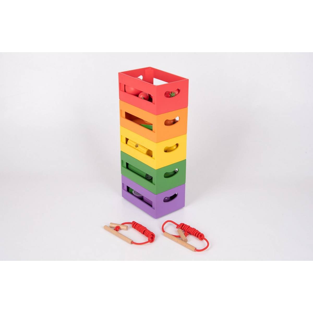 Wooden Sorting Fruit & Vegetable Crates - ABC School Supplies