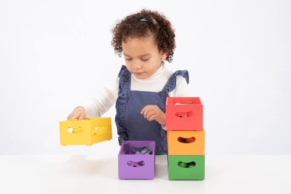 Wooden Sorting Fruit & Vegetable Crates - ABC School Supplies