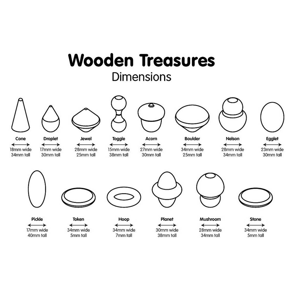 Wooden Treasures Taster Set - ABC School Supplies