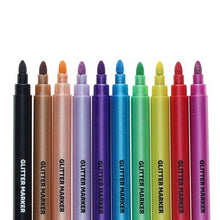 World of Colour 10 Pack Washable Glitter Markers - ABC School Supplies