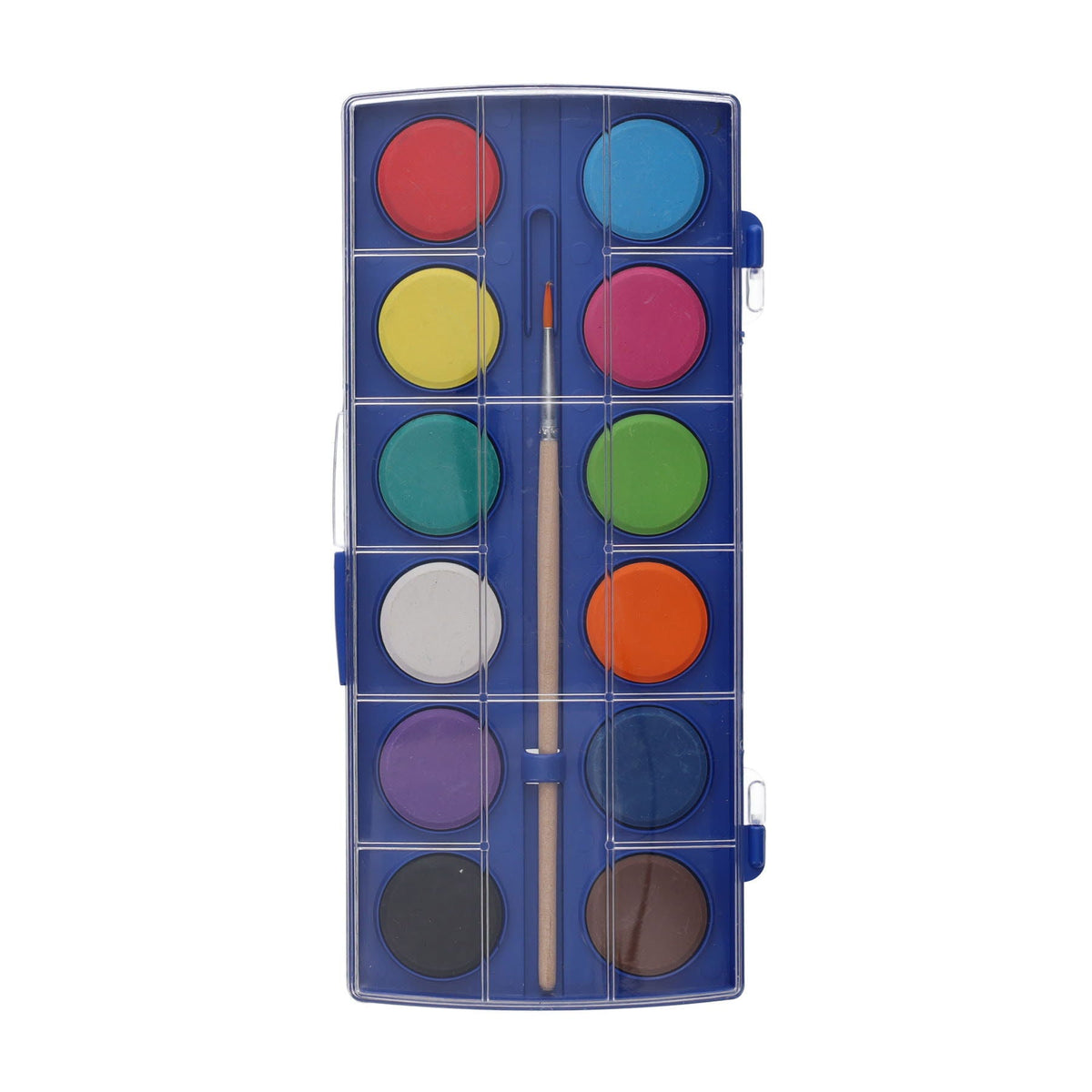 World Of Colour 12 Colour Watercolour Paint Palette Set With Brush - ABC School Supplies