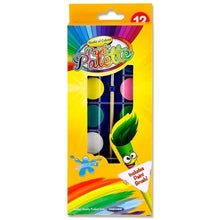 World Of Colour 12 Colour Watercolour Paint Palette Set With Brush - ABC School Supplies