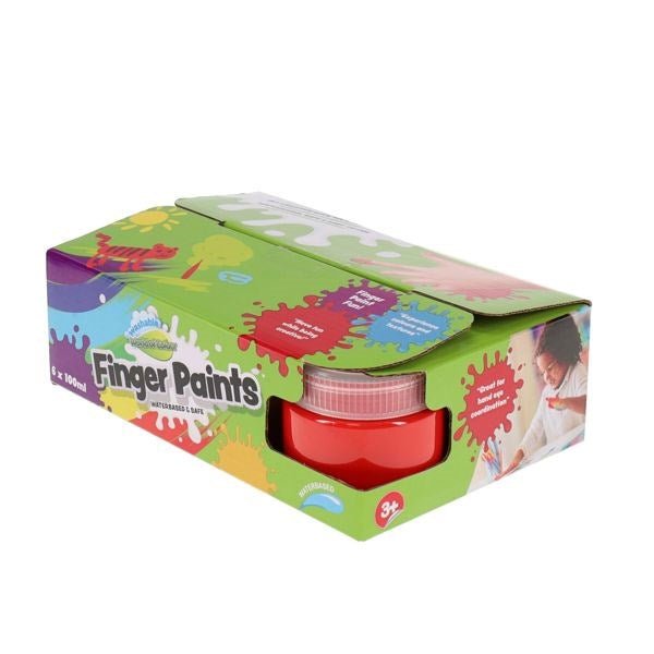 World Of Colour 6X100Ml Finger Paints - ABC School Supplies