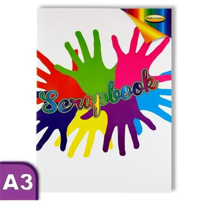 World Of Colour A3 Large 60 Page Coloured Scrap Book - ABC School Supplies