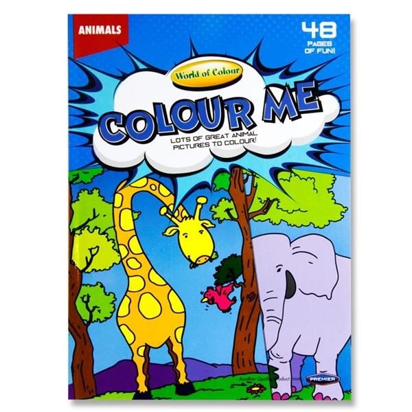 World Of Colour A4 48Pg Colouring Book - Animals - ABC School Supplies