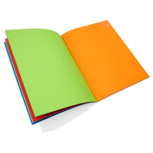 World Of Colour A4 60Pg Scrapbook 5 Asst Colour Pages - Pack Of 10 - ABC School Supplies