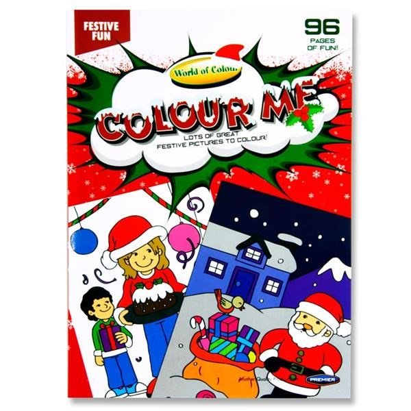 World Of Colour A4 96Pg Festive Fun Perforated Colouring Book - Christmas - ABC School Supplies