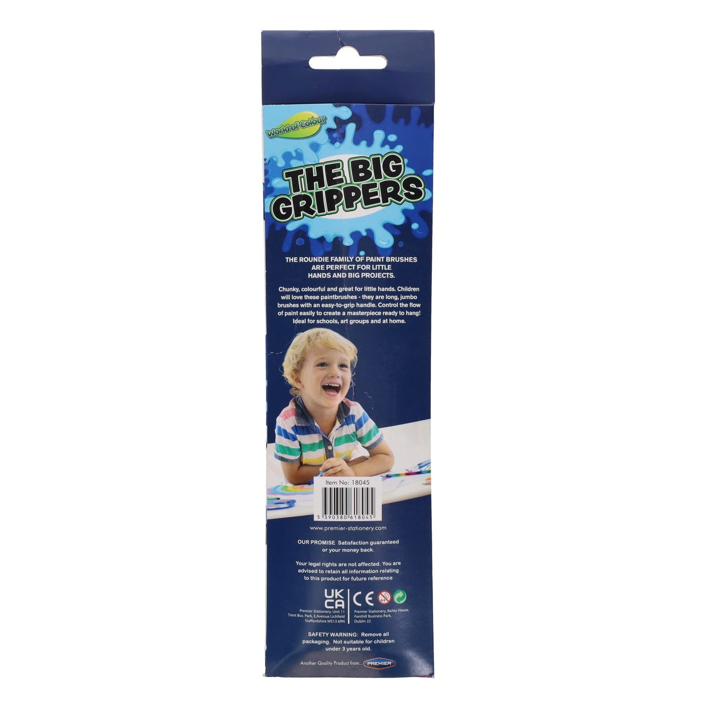 World Of Colour Big Grip Brush - Round Head Pack of 3 - ABC School Supplies