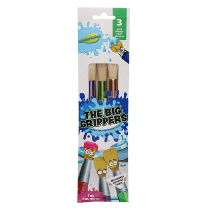 World Of Colour Big Grip Brush - Round Head Pack of 3 - ABC School Supplies