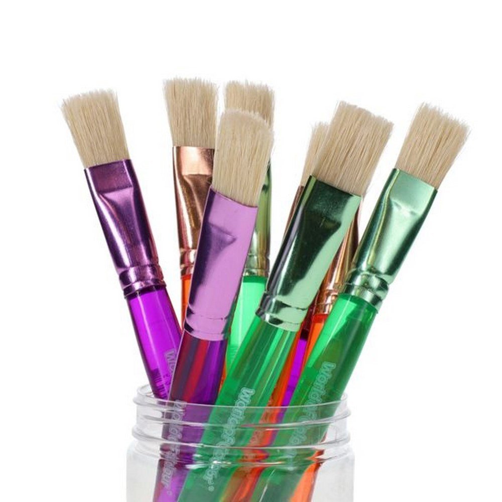 World Of Colour Big Grippers Paint Brush - Flat Head Value Tub Of 30 - ABC School Supplies