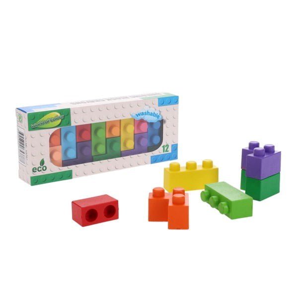 World of Colour Building Block Crayons - ABC School Supplies