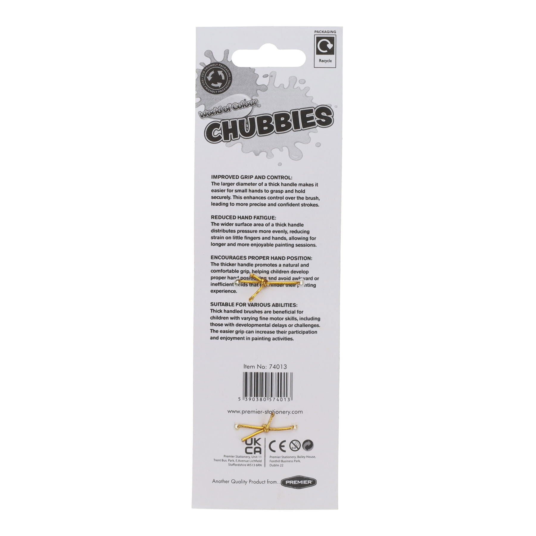 World Of Colour Chubby Paintbrushes Pack of 2 - ABC School Supplies