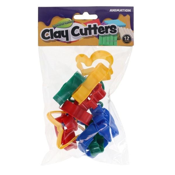 World Of Colour Clay Cutters - Animation Pack Of 12 - ABC School Supplies