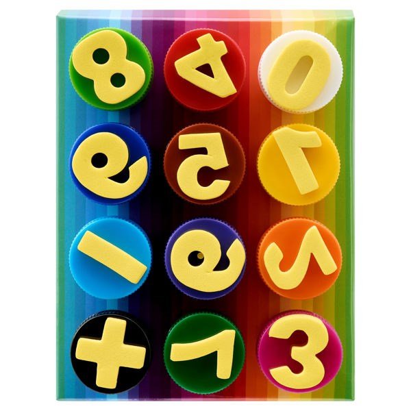 World Of Colour Finger Paints With Numbered Stamps 12X10Ml - ABC School Supplies