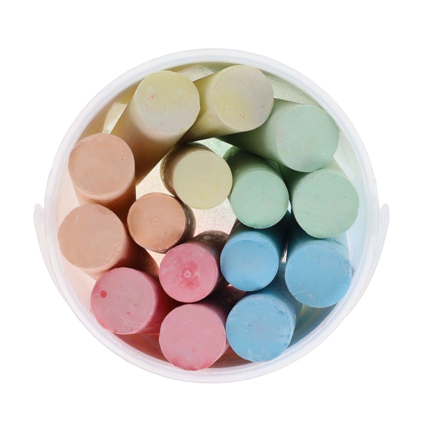 World of Colour Jumbo Sidewalk Chalk - Coloured Bucket of 15pcs - ABC School Supplies