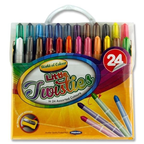 World Of Colour Mini Twisties Crayons Pack Of 24 - ABC School Supplies