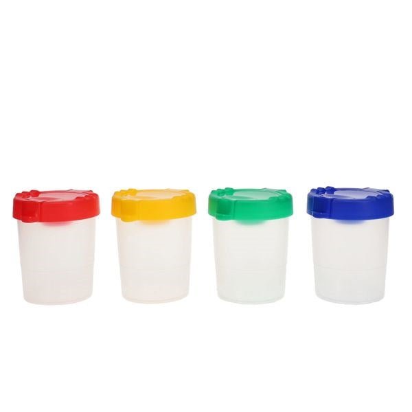 World Of Colour Non - Spill Water Pots 250Ml Pack Of 4 - ABC School Supplies