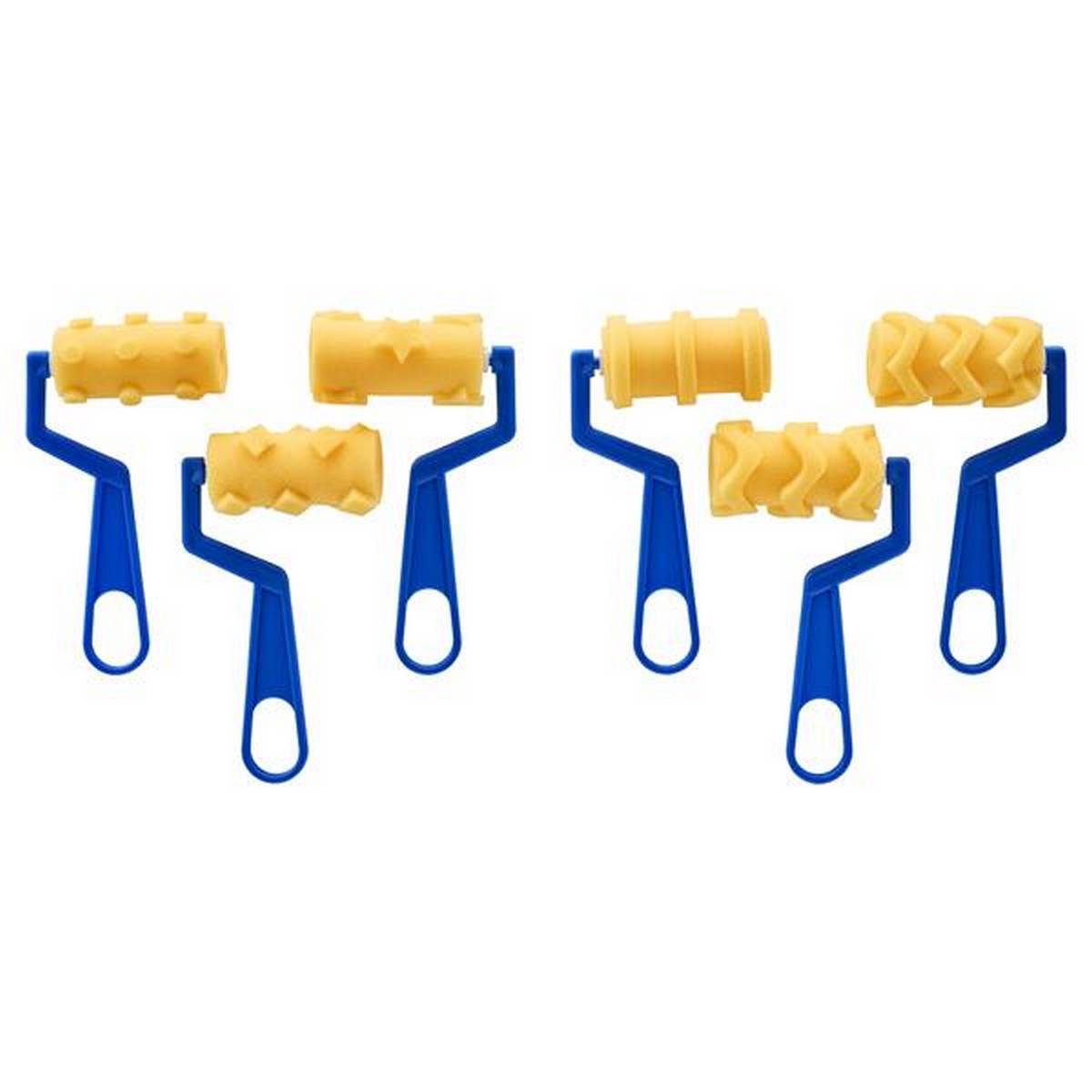 World of Colour Patterned Paint Rollers Set of 6 - ABC School Supplies