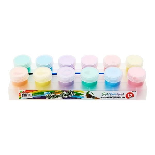 World Of Colour Pkt.12X22G Pastel Poster Paints - ABC School Supplies