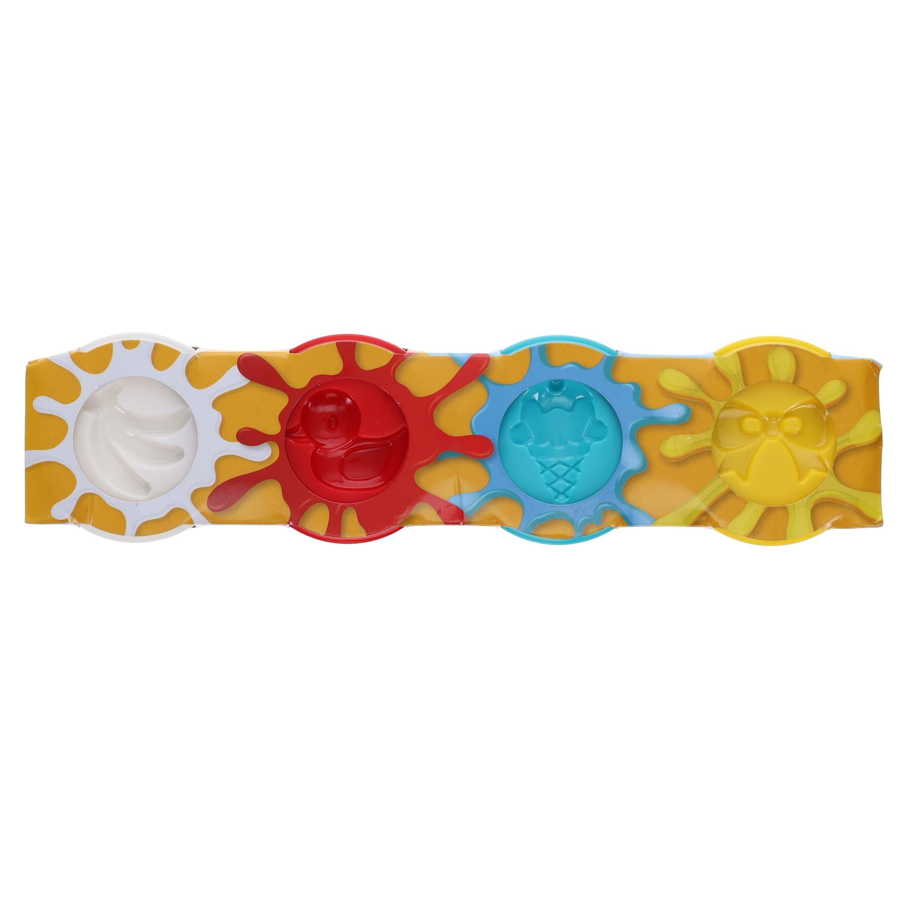 World Of Colour Play Dough With Mould Lids (4X140G Pots) Red, Blue, White & Yellow - ABC School Supplies