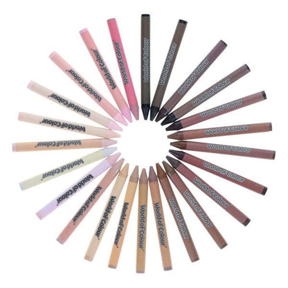 World Of Colour Skin Tone Crayons Pack Of 24 - ABC School Supplies