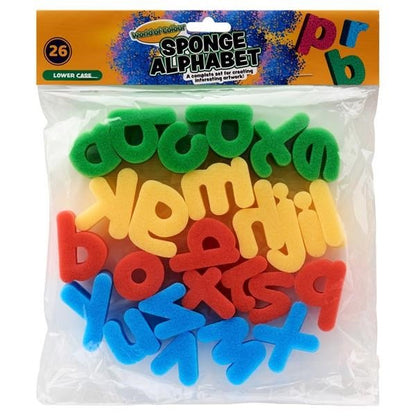 **World Of Colour Sponge Alphabet Letters Lower Case - Pack Of 26 - ABC School Supplies