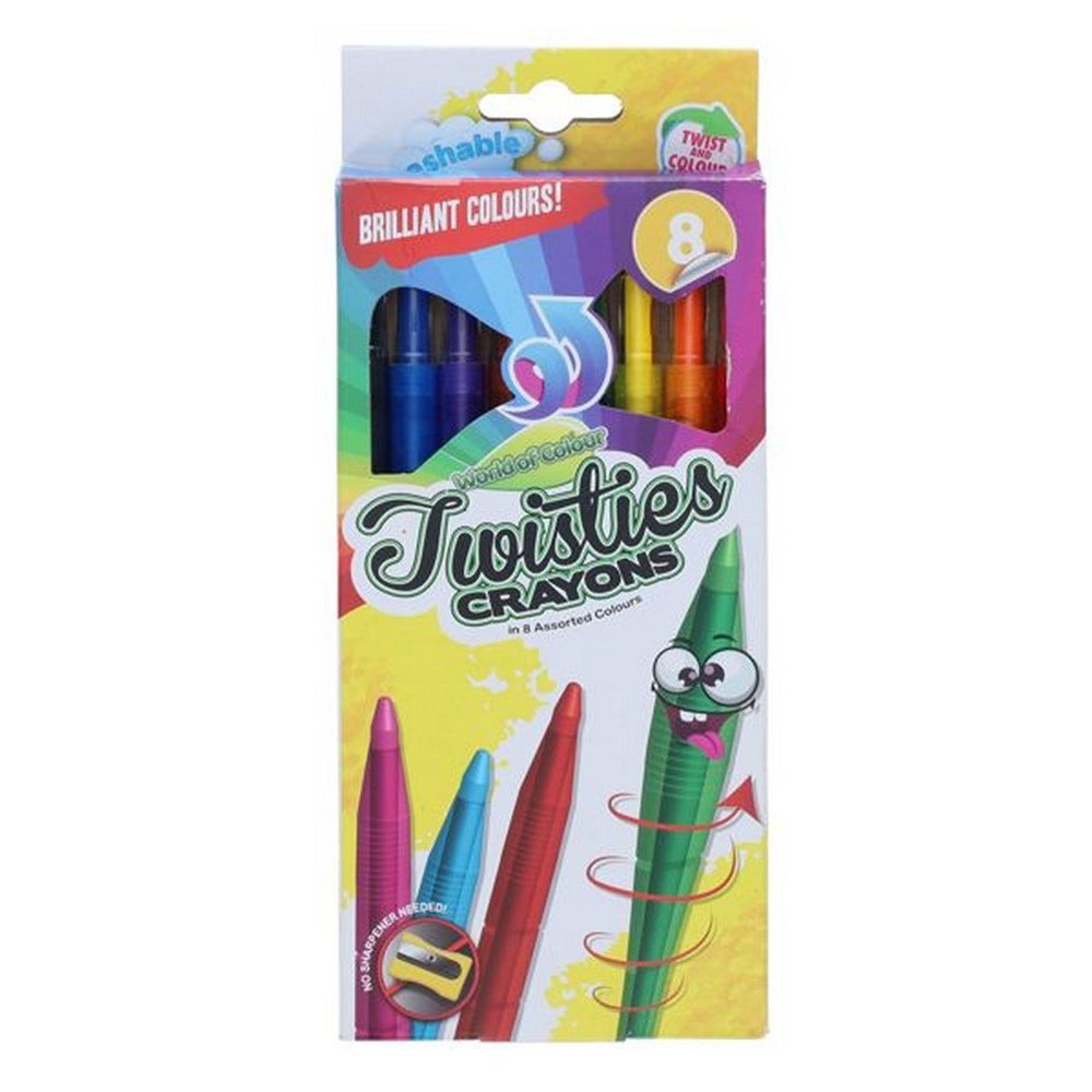 World Of Colour Twisties Crayons Pack Of 8 - ABC School Supplies