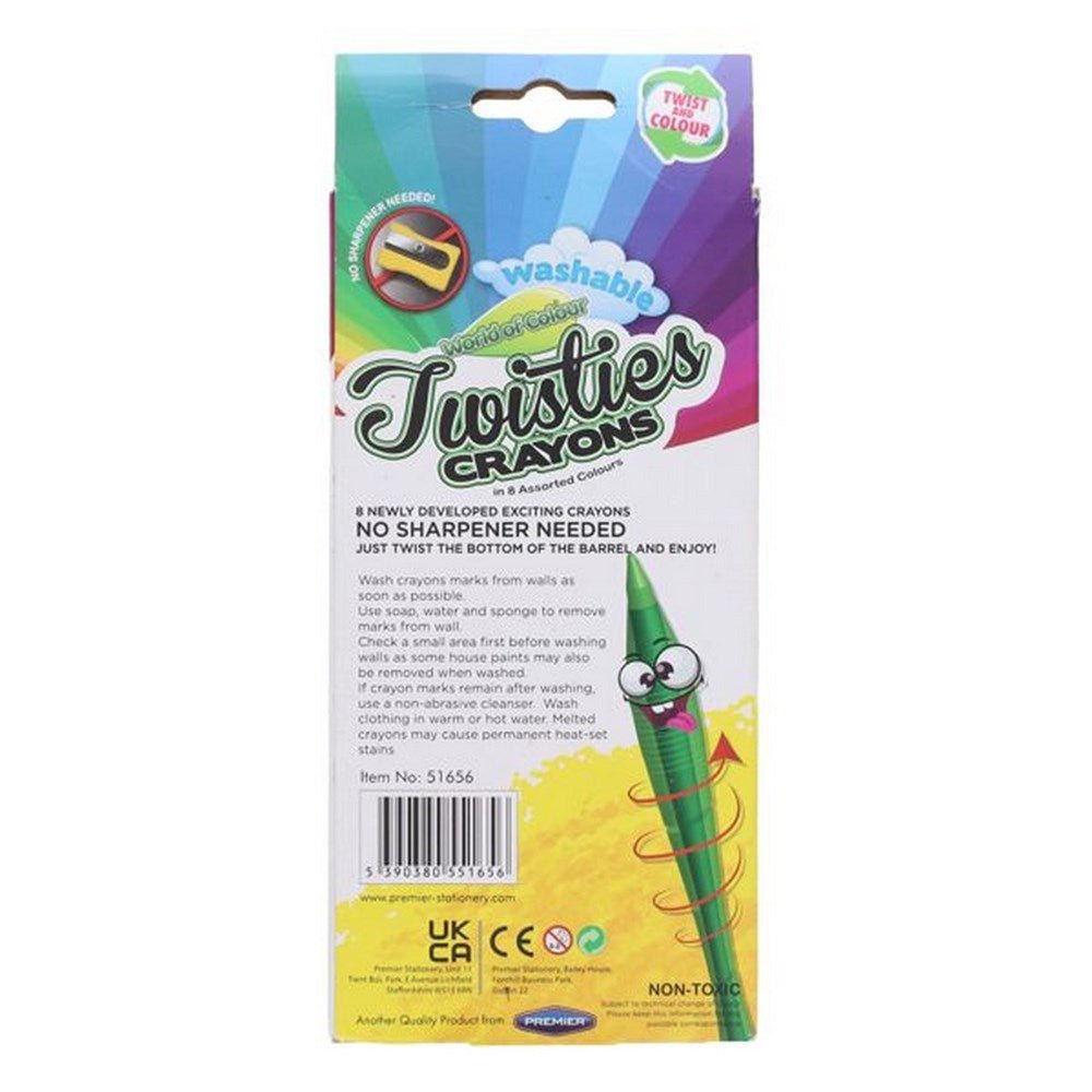 World Of Colour Twisties Crayons Pack Of 8 - ABC School Supplies