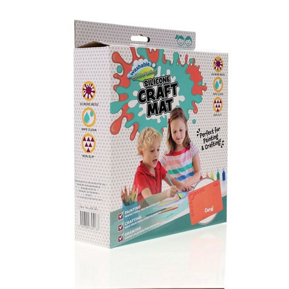 **World Of Colour Washable Silicone Craft Mat 60X40Cm - Coral - ABC School Supplies