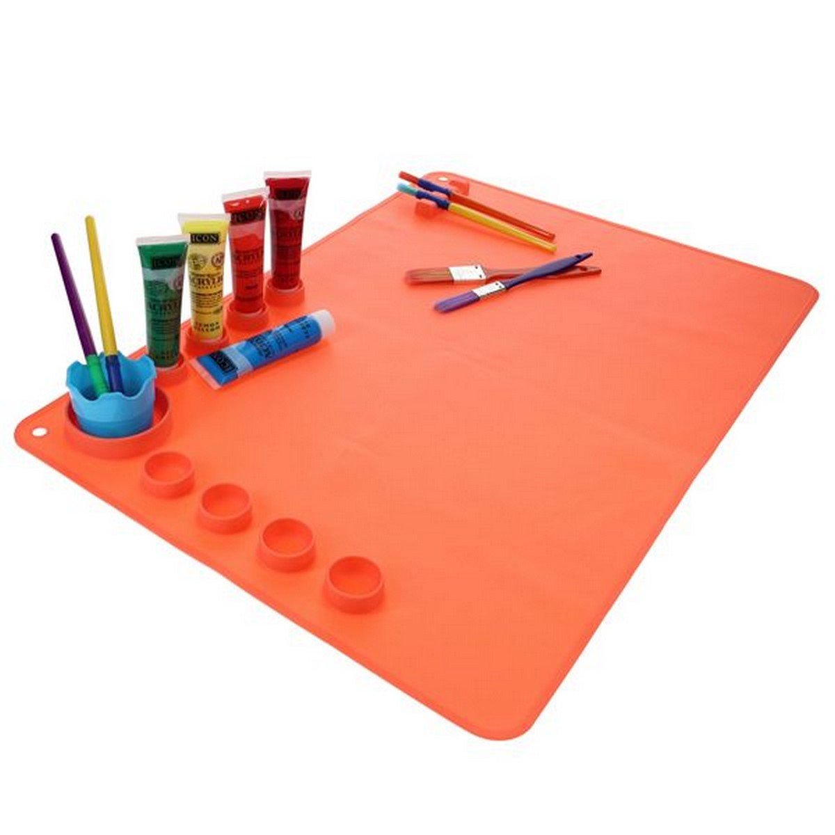 **World Of Colour Washable Silicone Craft Mat 60X40Cm - Coral - ABC School Supplies