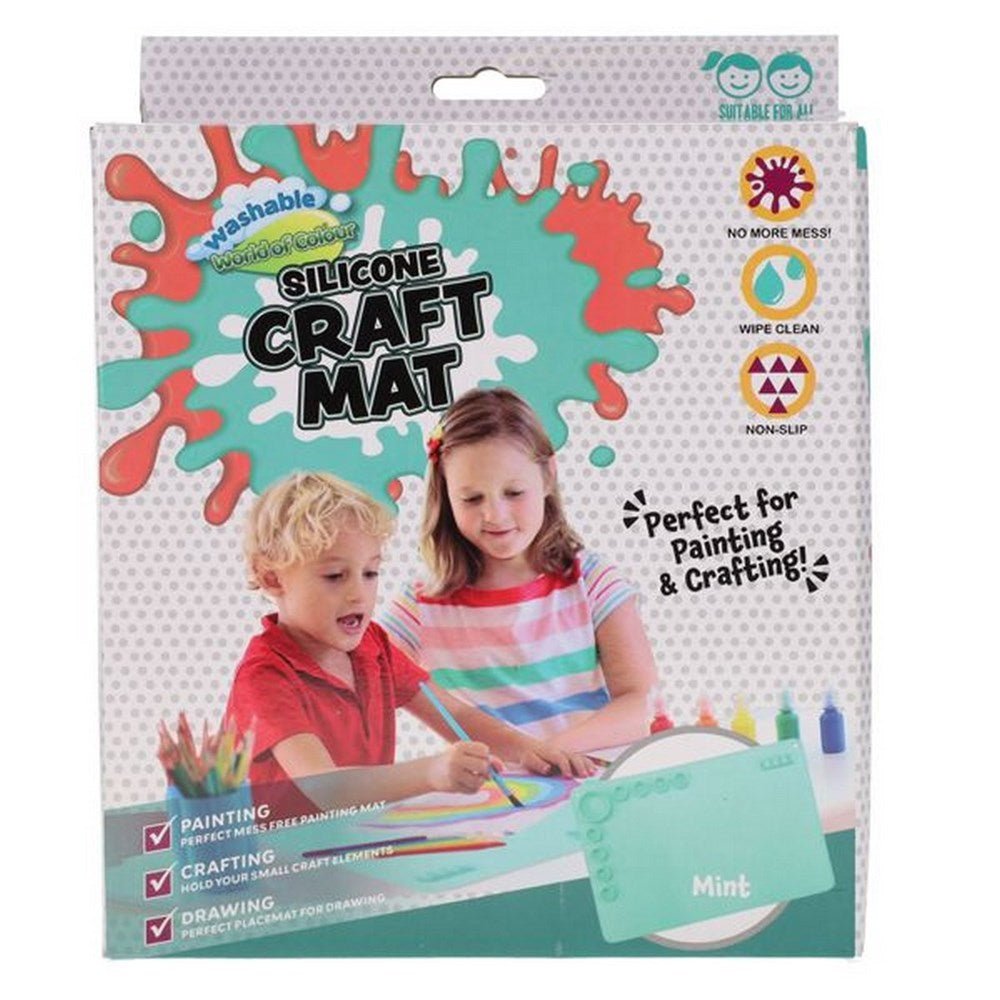 **World of Colour Washable Silicone Craft Mat 60X40Cm - Mint - ABC School Supplies