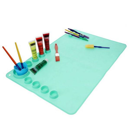 **World of Colour Washable Silicone Craft Mat 60X40Cm - Mint - ABC School Supplies