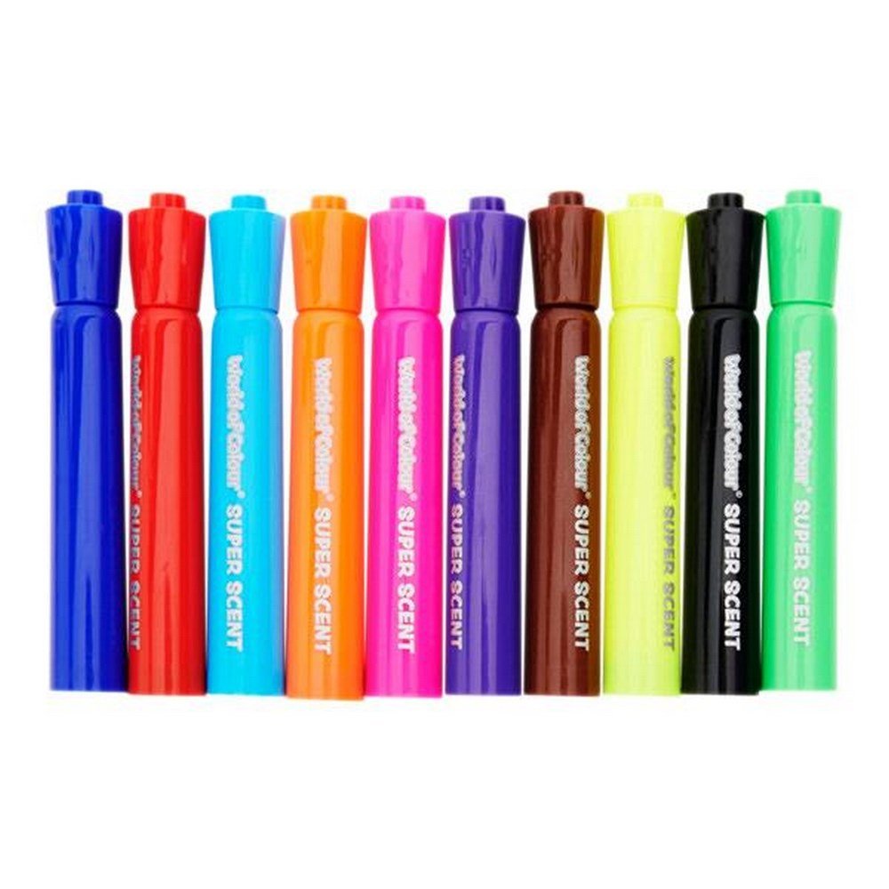 World Of Colour Washable Super Scents Markers Pack Of 10 - ABC School Supplies