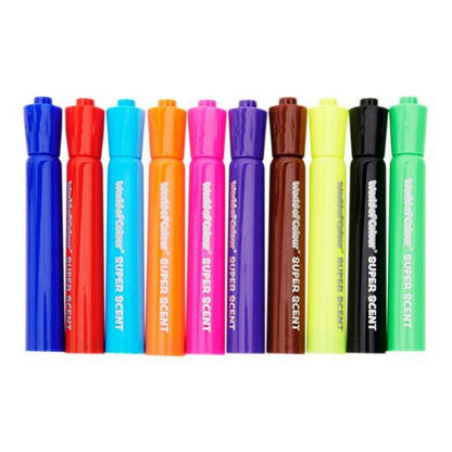 World Of Colour Washable Super Scents Markers Pack Of 10 - ABC School Supplies