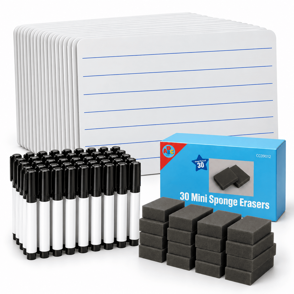 Write 'n' Wipe 90 Piece A4 Whiteboards Class Kit - ABC School Supplies