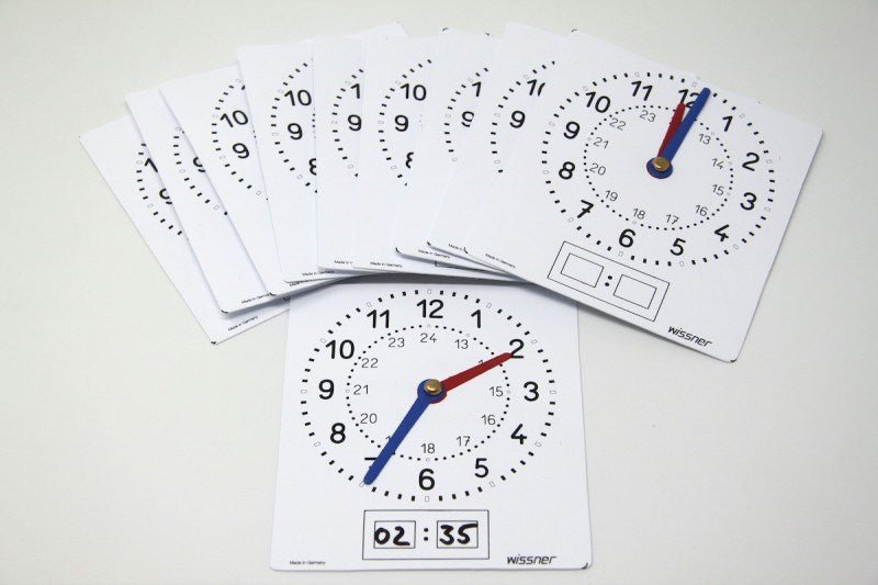 Write - On/Wipe - Off Pupils Clock Set Of 10 - ABC School Supplies