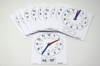 Write - On/Wipe - Off Pupils Clock Set Of 10 - ABC School Supplies