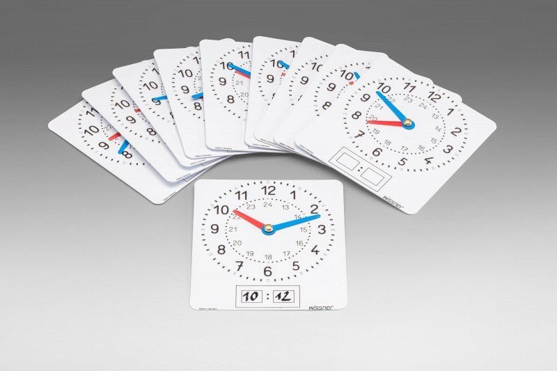 Write - On/Wipe - Off Pupils Clock Set Of 10 - ABC School Supplies